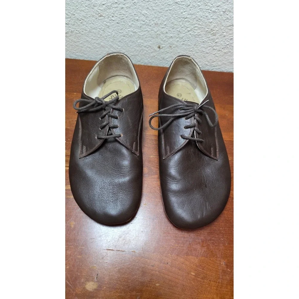 EH Earthing Harmony Leather Grounding Barefoot Shoes Men's 41 Brown‎ Minimalist